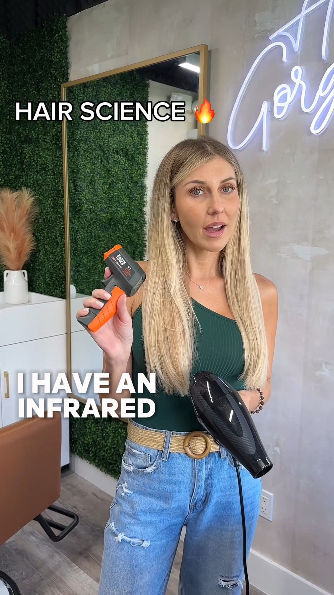 Ever catch yourself moving the blow dryer closer to your head or brush, thinking you're getting that extra heat boost? Guilty! 😏 

But you know I had to get all science-y and see what’s really going on. So, I grabbed an infrared thermometer and did a little hair science experiment.👩🏼‍🔬

I’ll admit, I never really knew what the ACTUAL temperature a blow dryer was, but seeing here, I’ll definitely be more careful to not put the blow dryer so close to my roots consecutively. 

That’s why I recommend using thermal protection on your hair before blow drying. It’s a non-negotiable for healthy hair. 🫶🏻

This was so fun, should I make a part Hair Science series? Drop your ideas in the comments! 💬

Featuring my must-have Babyliss Pro Volare blow dryer. LTK 🔗 above if you want this one too. 

💕 #omgartistry 

#LTKTravel #LTKStyleTip #LTKBeauty