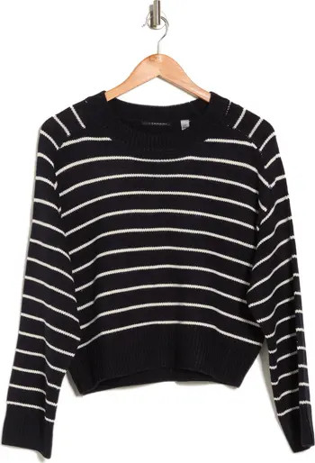 T Tahari Saddle Stripe Long Sleeve Sweater | Nordstromrack | Nordstrom Rack