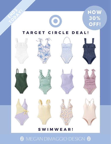 FYI today is the last day to save 30% OFF on Target swimwear!! Linked some of my picks for one pieces! ☀️👙💦 All are now under $30 👏🏻👏🏻👏🏻 click on each suit to see the discounted price!! 🙌🏻

#LTKunder50 #LTKsalealert #LTKstyletip