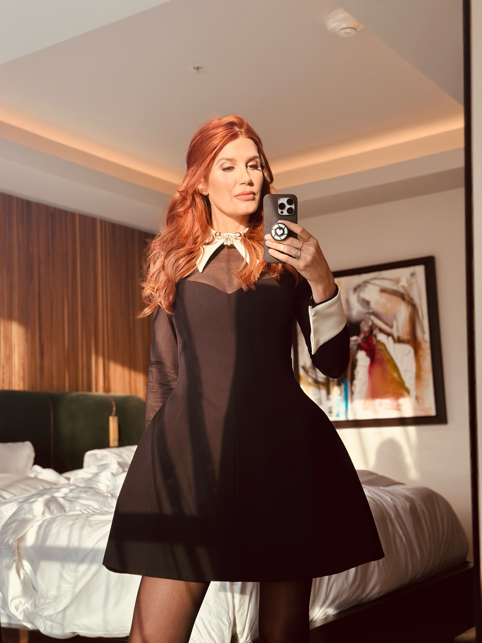 Headed to LTKcon MainStage for my
Keynote to start the day and then off to do live TV segments with Bloomberg and Fox Business. This dress is super structured and felt like it was perfect for the occasion. I added my Dior accessories to elevate the look and I’m obsessed with out the look came together😍