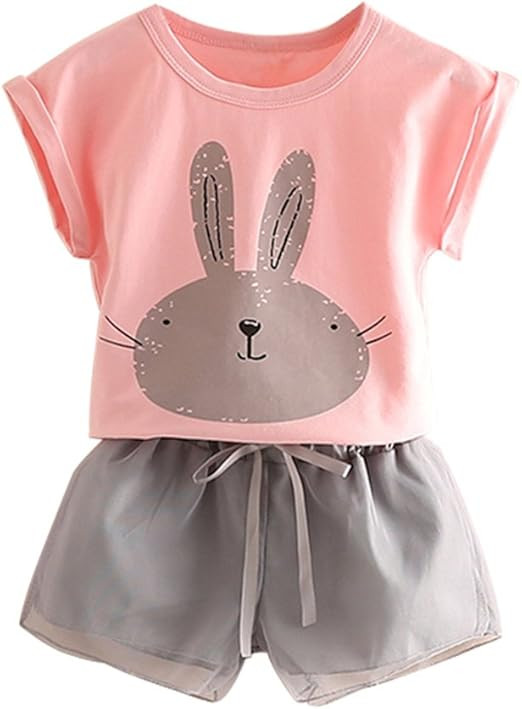 Mud Kingdom Infant Toddler Girls Tulle Skirts Set Outfit T-Shirts Cute Print Casual Summer | Amazon (US)