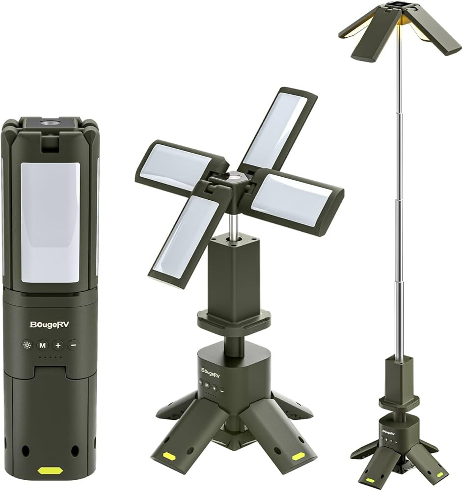 BougeRV Camping Light, Telescopic Rechargeable Camping Lantern, 13400mAh Rotatable Electric Outdo... | Amazon (US)