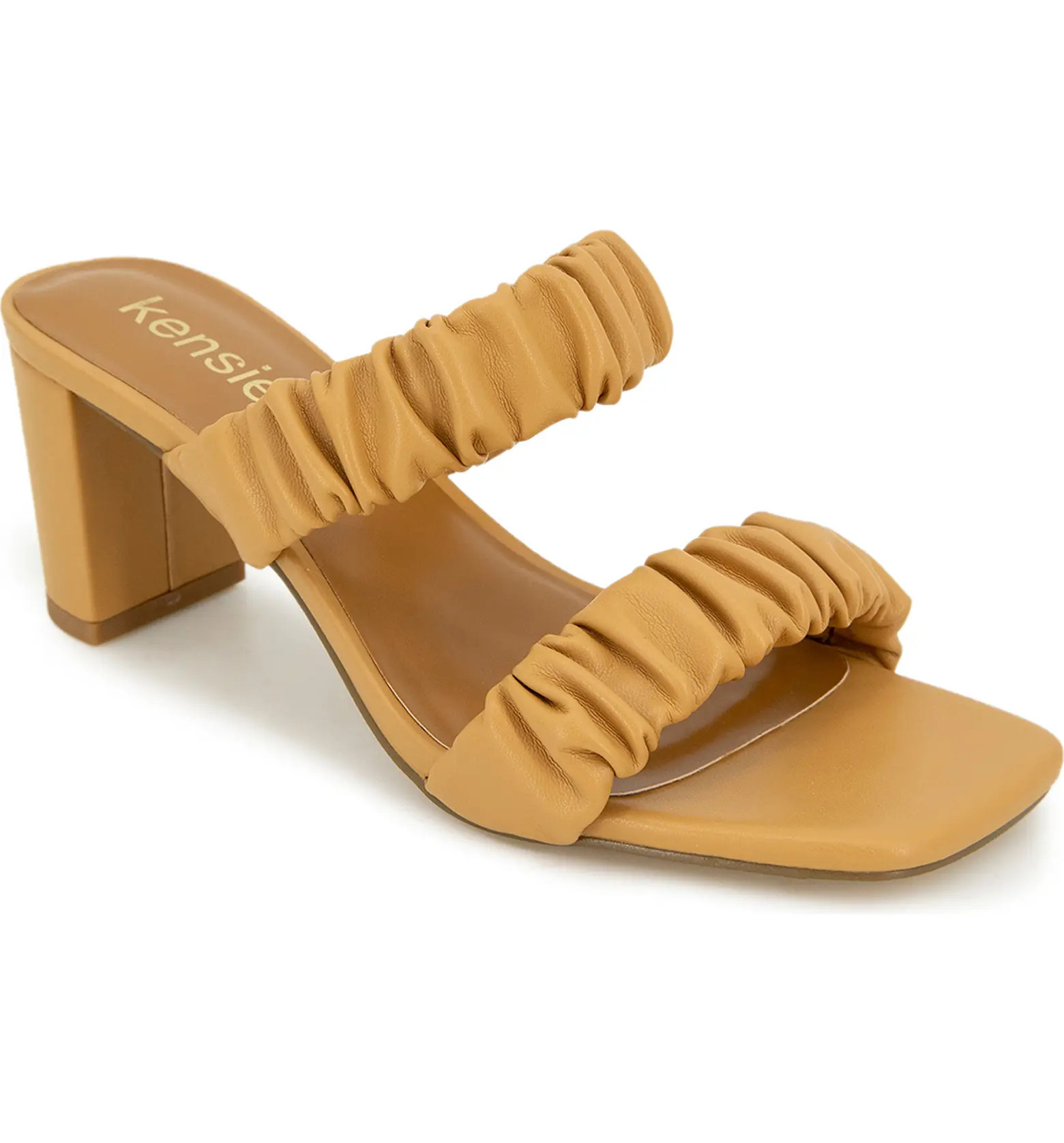 KENSIE Kamilah Ruched Strap Block Heel Sandal | Nordstromrack | Nordstrom Rack