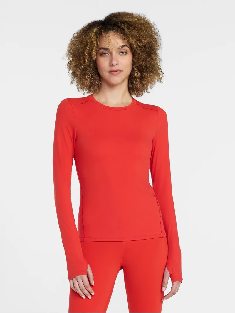 Avia Women's and Women's Plus SoftSculpt Long Sleeve Tee, Sizes XS-4X | Walmart (US)