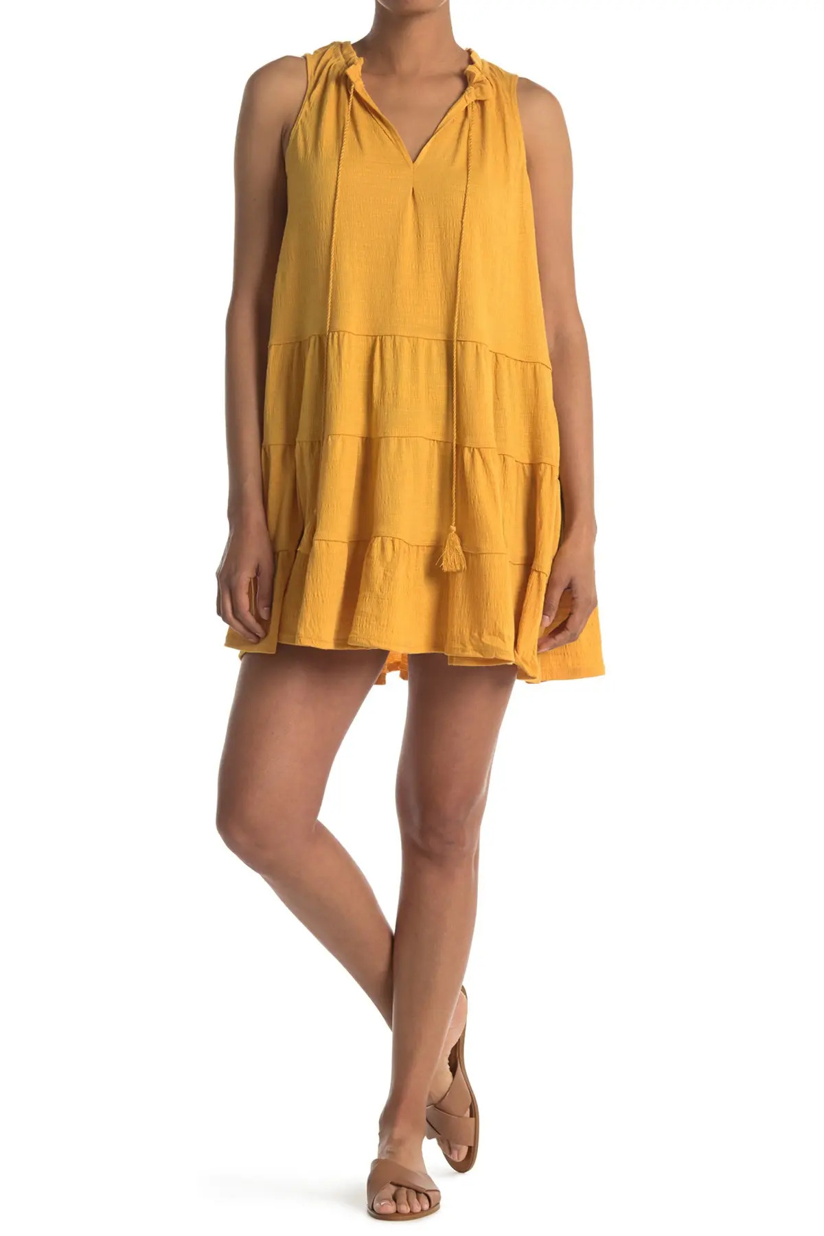 Max Studio | Tassel Tie Sleeveless Tiered Shift Dress | Nordstrom Rack | Nordstrom Rack