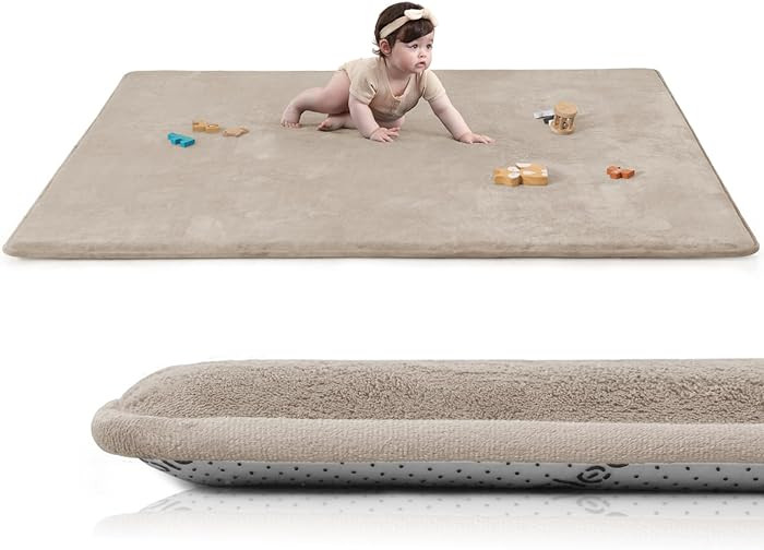 Baby Play Mat for Floor,Extra Large 59"×71" Playpen Mat for Tummy Time,Thicker Padded Elasti Foa... | Amazon (US)