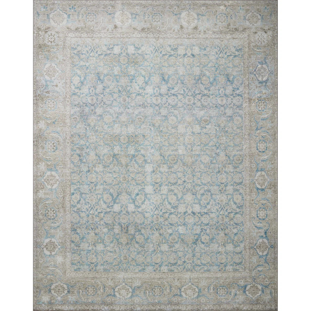 Bungalow Rose Vache Oriental Blue/Cream Area Rug & Reviews | Wayfair | Wayfair North America