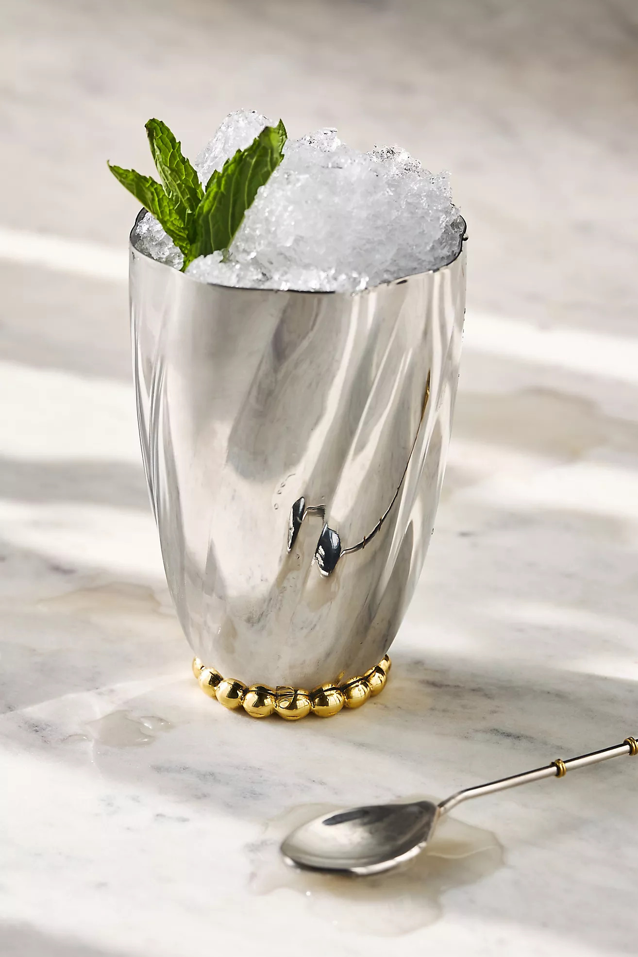 Louisville Scalloped Stainless Steel Julep Cup | Anthropologie (US)
