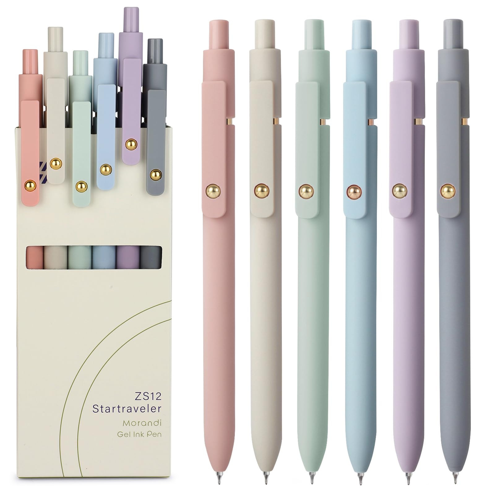 FIOVER Gel Pens, 6pcs 0.7mm Fine Point Black Ink, Smooth Writing Pens for Journaling, Nurse Aesth... | Amazon (US)