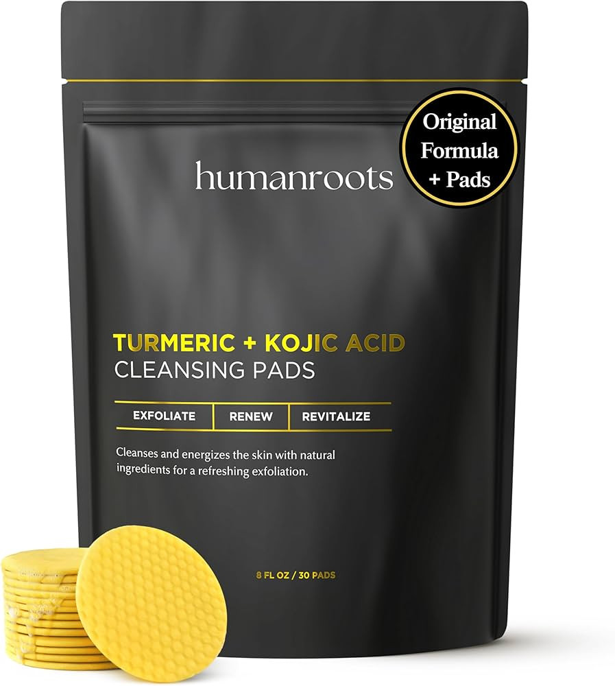 Turmeric Kojic Acid Cleansing Pads - Turmeric Face Scrub Pads with Vitamin C (30 pads), Kojic Aci... | Amazon (US)