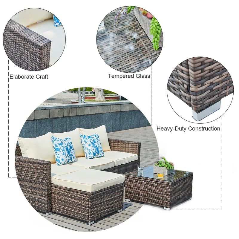 Don 4 - Person Seating Group with Cushions | Wayfair North America