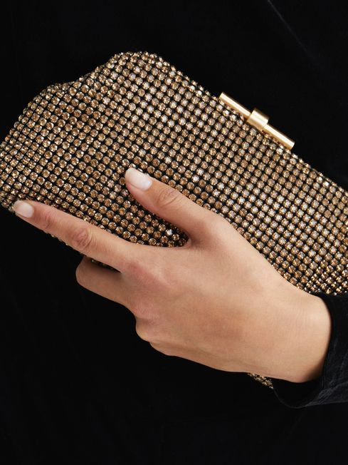 Embellished Clutch Bag | Reiss UK