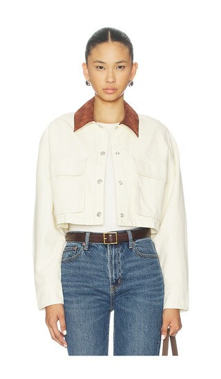 Free People x We The Free Martha Workwear Jacket in Ivory. - size S | Revolve Clothing (Global)