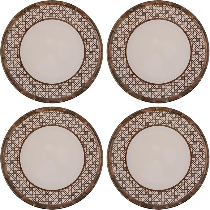 Karma, 10.75 inches Melamine Dinner Plates Set of 4, Reusable Dishwasher Safe Plates for Outdoor ... | Amazon (US)