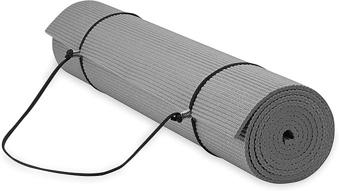Gaiam Essentials Premium Yoga Mat with Yoga Mat Carrier Sling (72"L x 24"W x 1/4 Inch Thick) | Amazon (US)