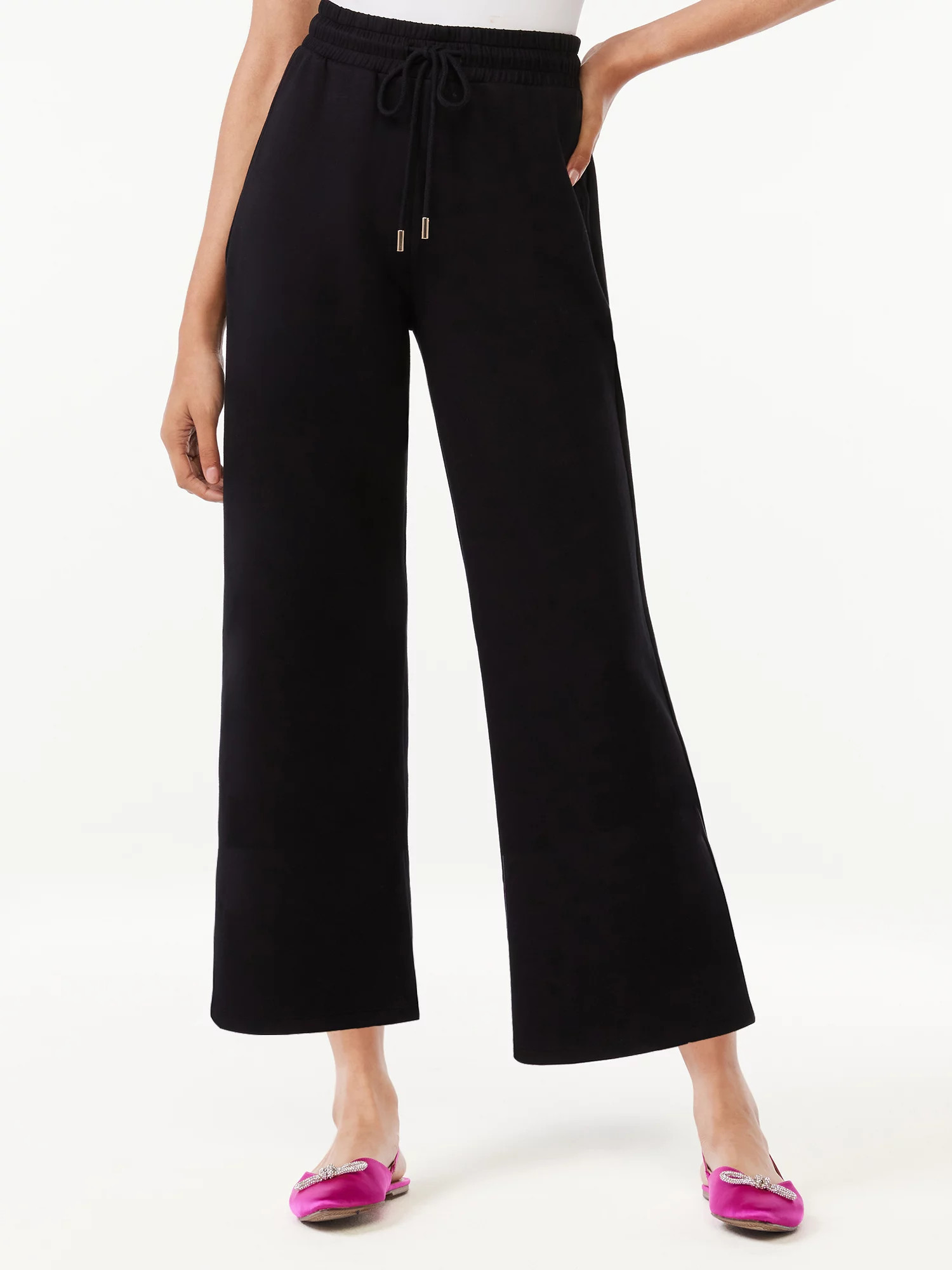 ScoopScoop Women's Cropped Scuba Lounge Pants | Walmart Fashion | Walmart (US)