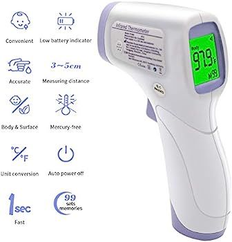 Anthsania Forehead Thermometer for Adults and Kids, Touchless Infrared Thermometer with LCD Displ... | Amazon (US)
