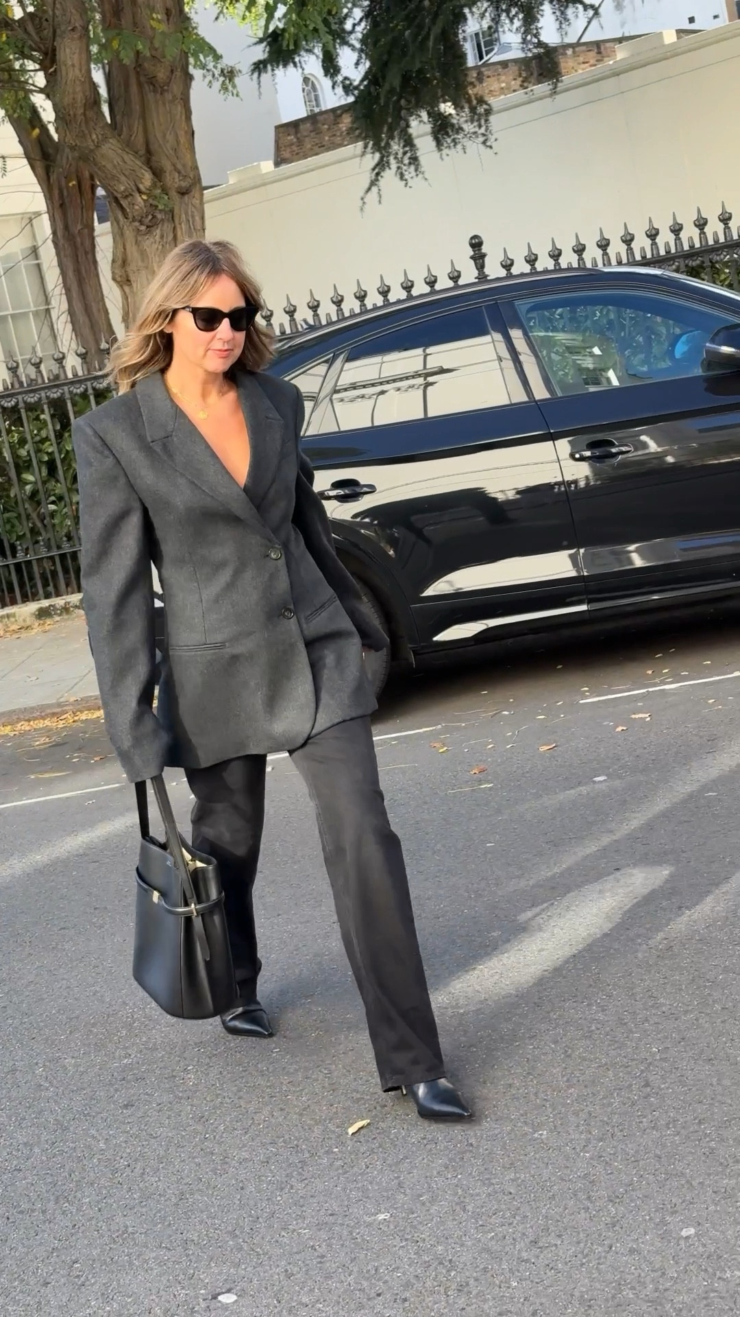 AD New Season Wardrobe updates with NETAPORTER | Frankie Shop | Aeyde | Toteme | Saint Laurent | denim | blazer | loafers | bucket bag | Autumn outfit 

#LTKstyletip #LTKautumn #LTKworkwear