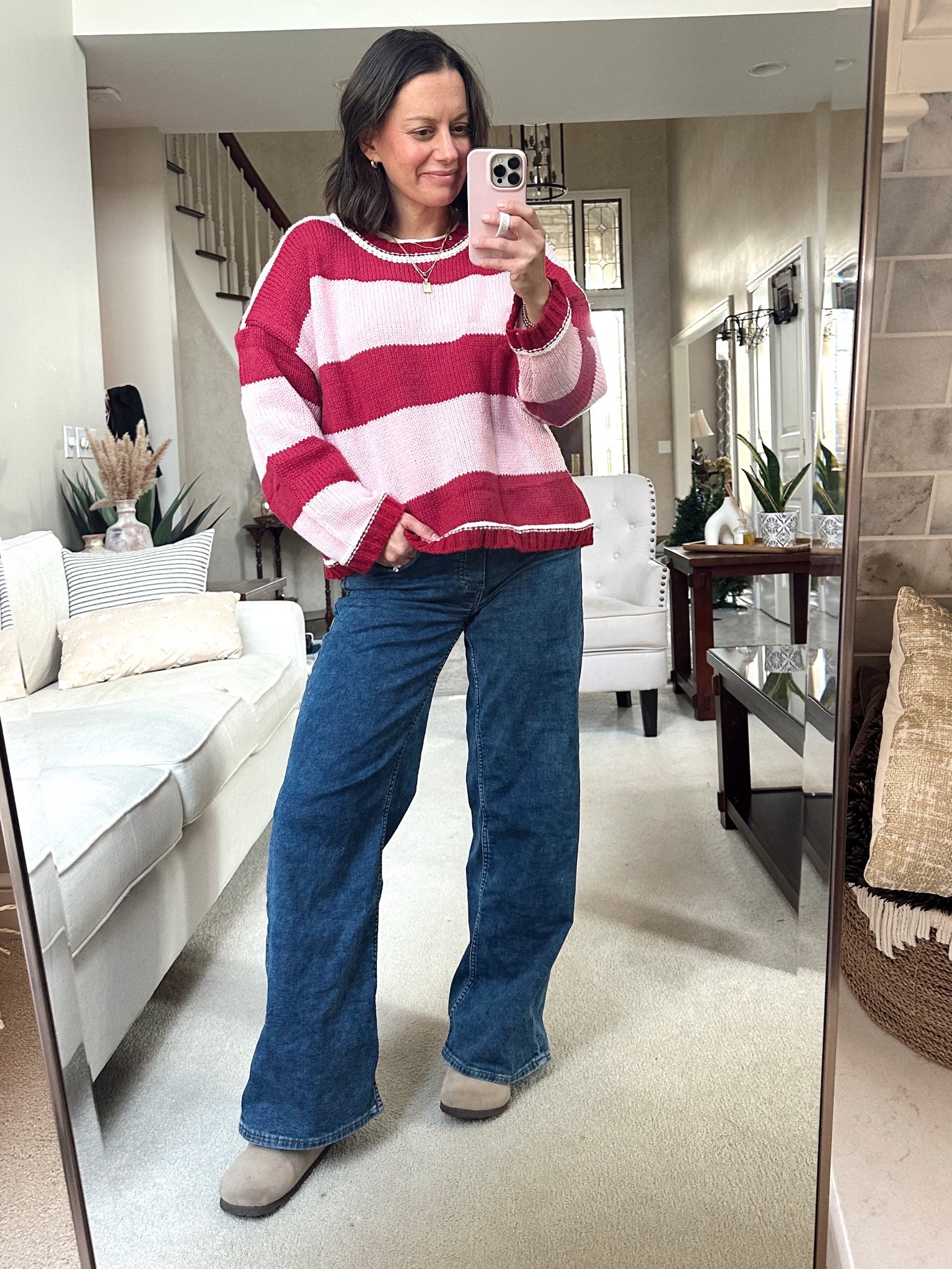 Winter outfit idea! Sweater runs true to size. Jeans run big!



#LTKootd #LTKOver40 #LTKgrwm