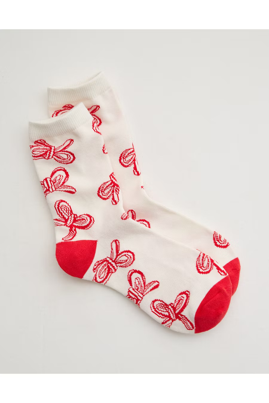 Aerie Real SoftÂ® Crew Socks Women's Warm Red One Size | Aerie