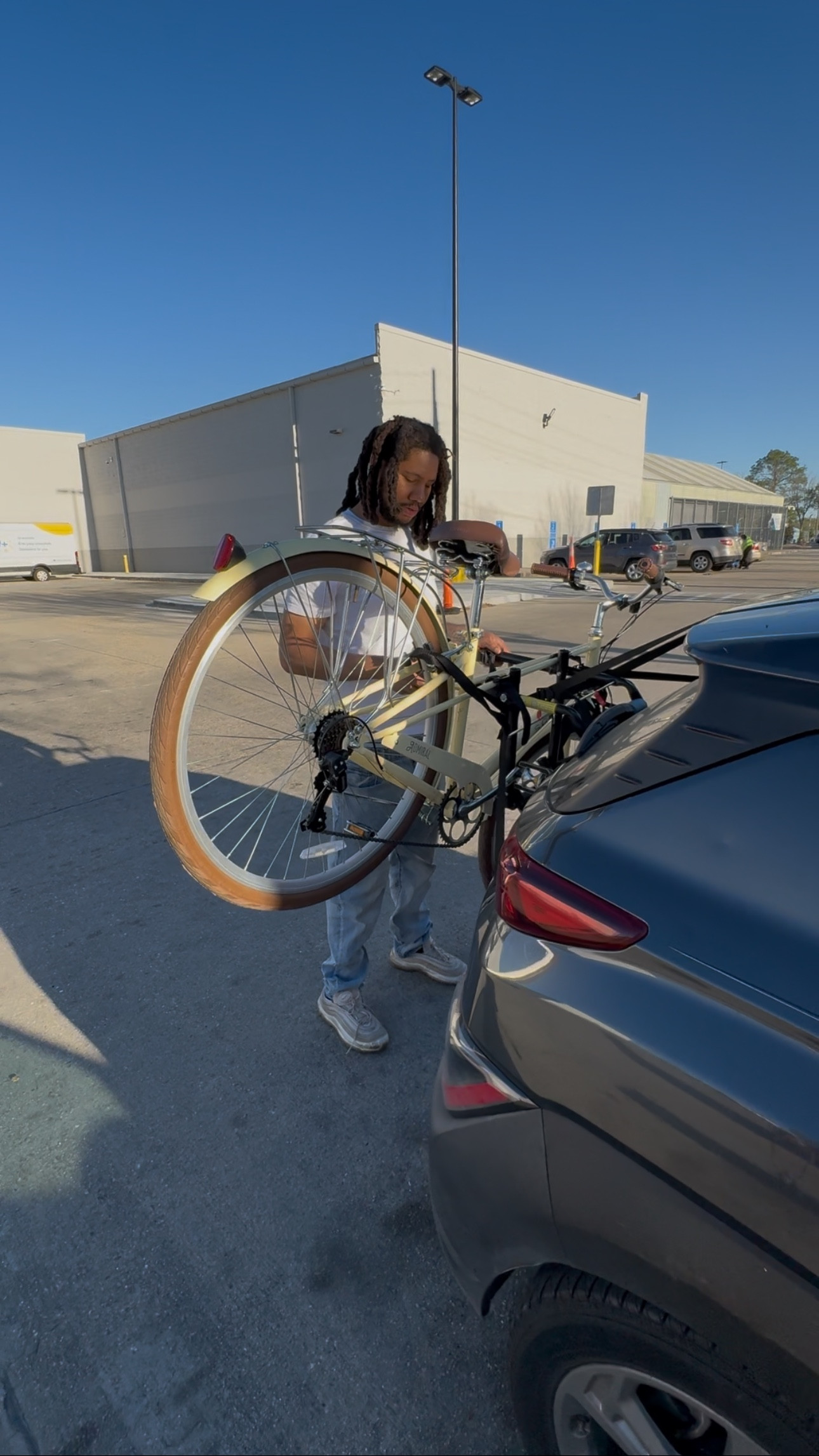 Fine and Smart! How’d he do?
.
 #DIY #bikerack #bycicle #walmartfinds