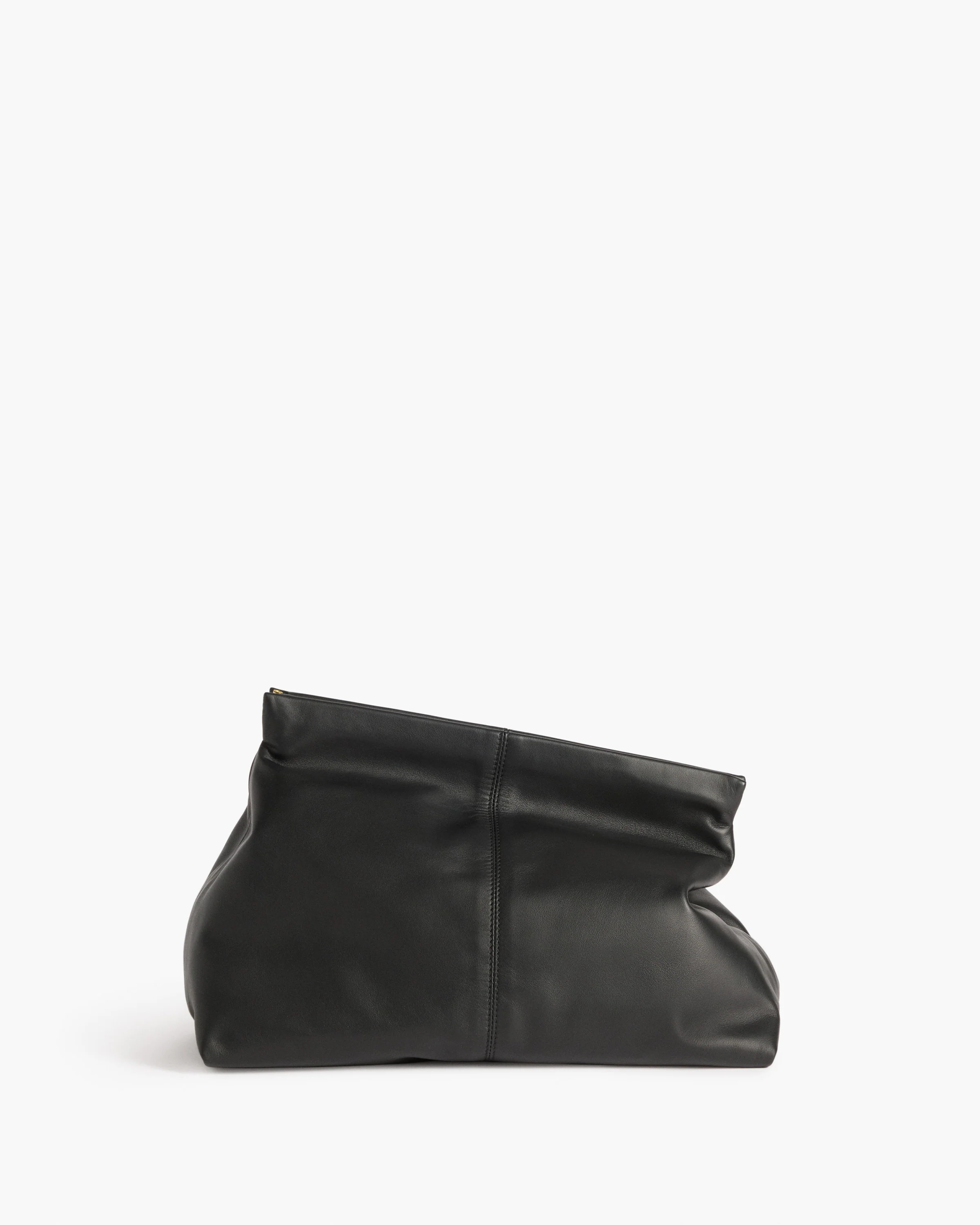 Clay Clutch Leather Black Bag | Flattered