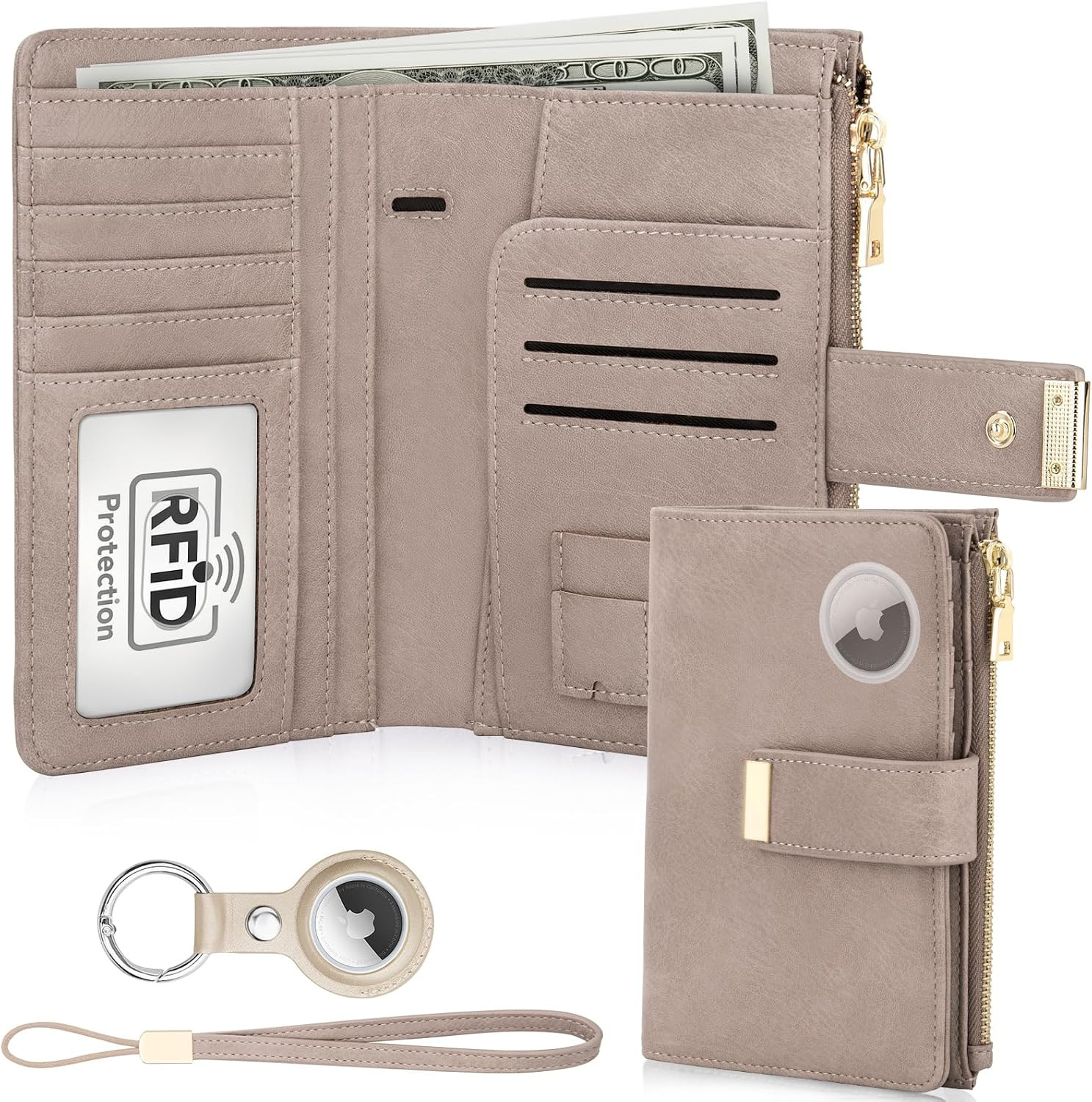HUANLANG Passport Holder with Airtag for Women/Men, Airtag Passport Wallet for Travel Leather Pas... | Amazon (US)
