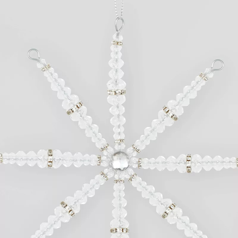 4ct 4" Beaded Snowflake Christmas Tree Ornament Set  - Wondershop™ | Target