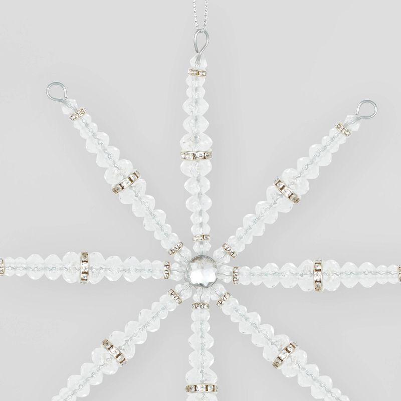 4ct 4" Beaded Snowflake Christmas Tree Ornament Set  - Wondershop™ | Target
