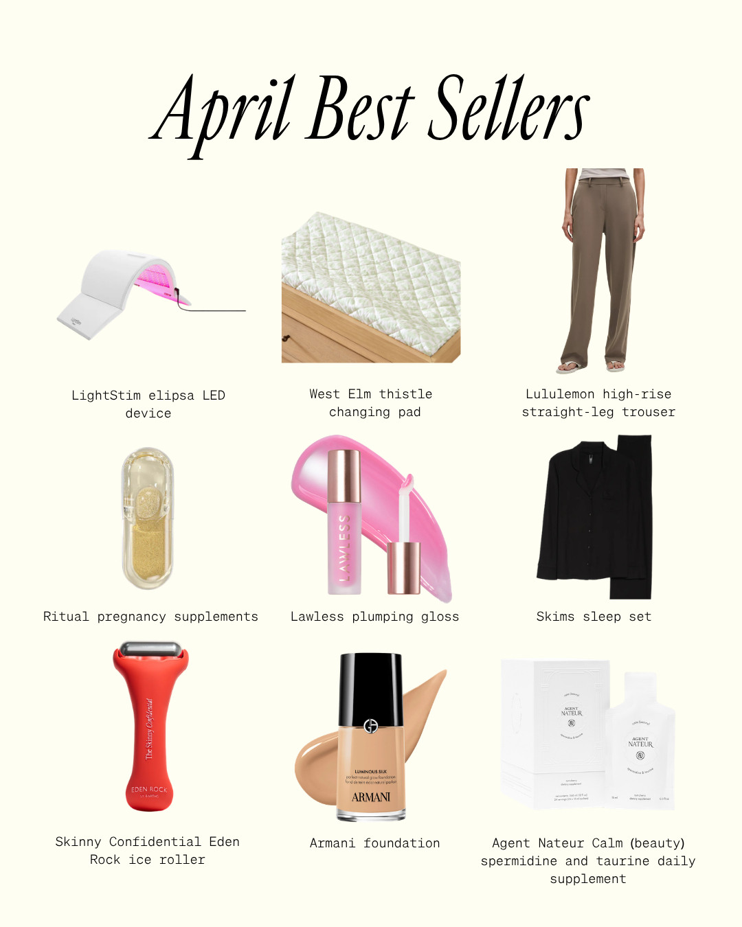 April best sellers 

 