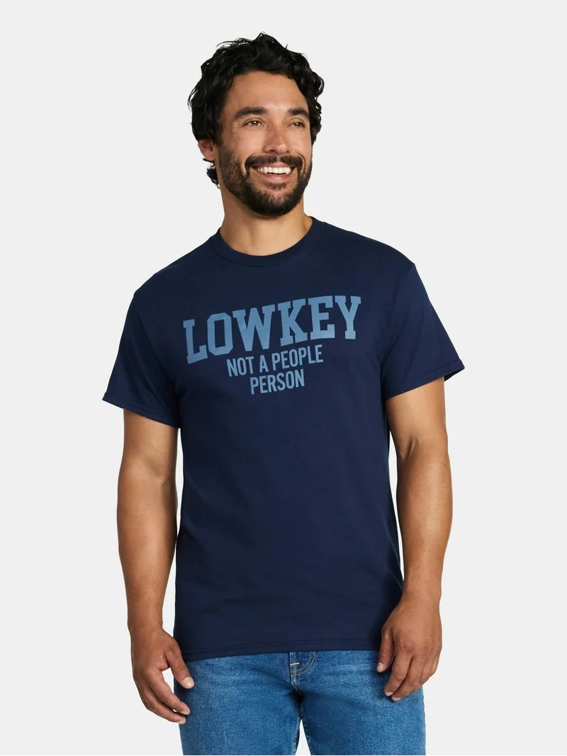 Humor Men's and Big Men's Lowkey Not a People Person Graphic Tee, Sizes S-3XL | Walmart (US)