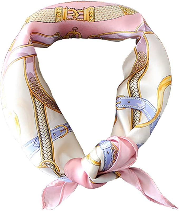 LSHARON SILK 100% Mulberry Silk Scarf Lightweight Neck Scarf - 53x53cm - Digital Printed Small Sq... | Amazon (UK)