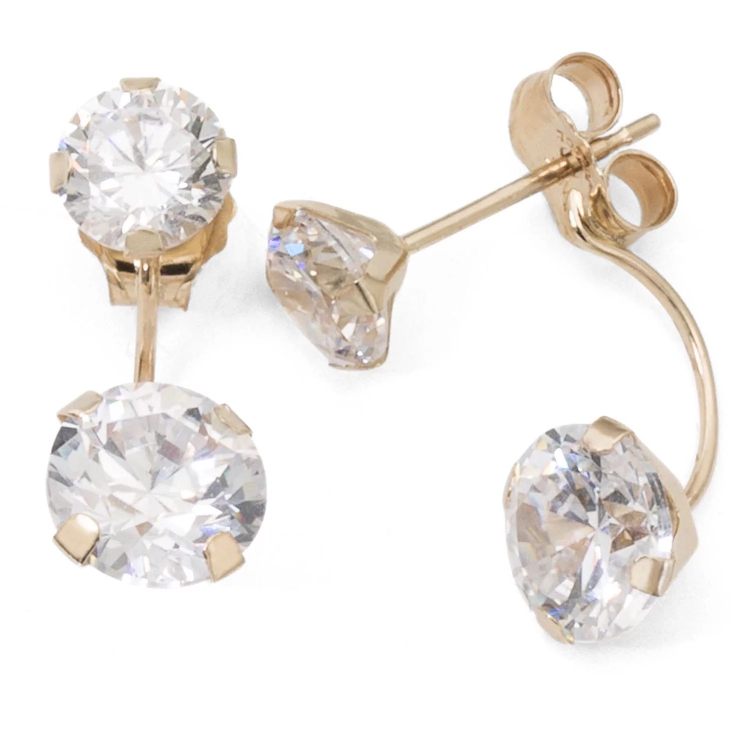 Brilliance Fine Jewelry Simulated Diamond 10kt Gold Illusion Drop Earrings | Walmart (US)