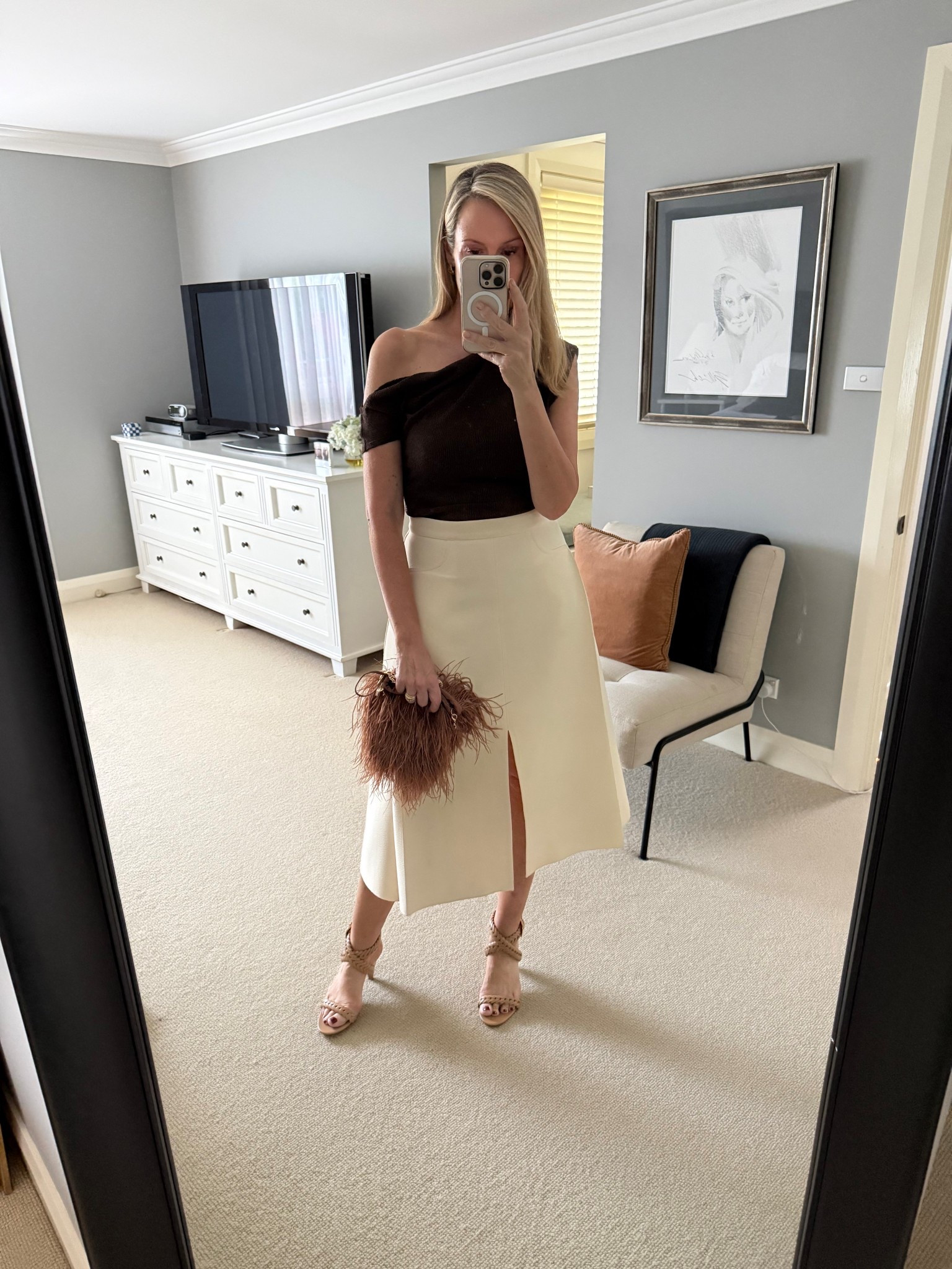 Out for dinner with a girlfriend in tonal browns! Skirt is old Dion Lee and heels are Zimmerman 

#LTKsummer #LTKover50style #LTKaustralia