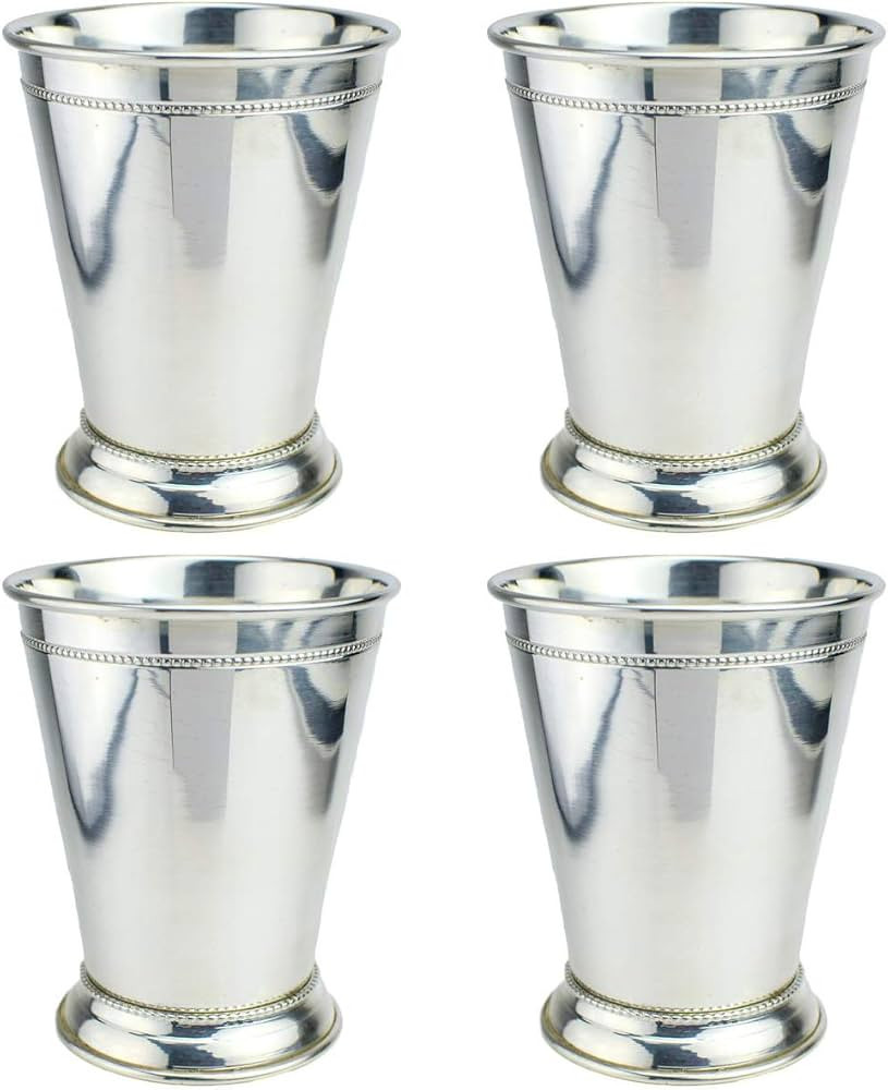 Prince of Scots 100% Pure Copper Mint Julep Cup with Pure Silver Plate (Set of 4) | Amazon (US)