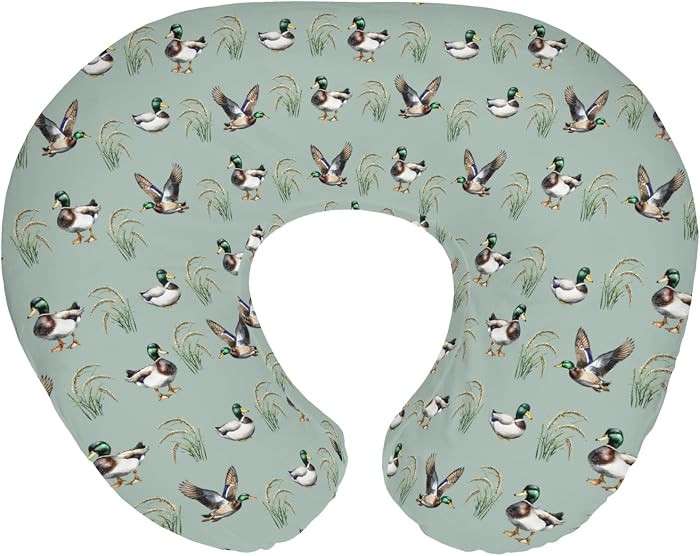 Green Mallard Ducks Baby Nursing Pillow Covers for Boy Girl Duck Hunting Season Nursery Feeding P... | Amazon (US)