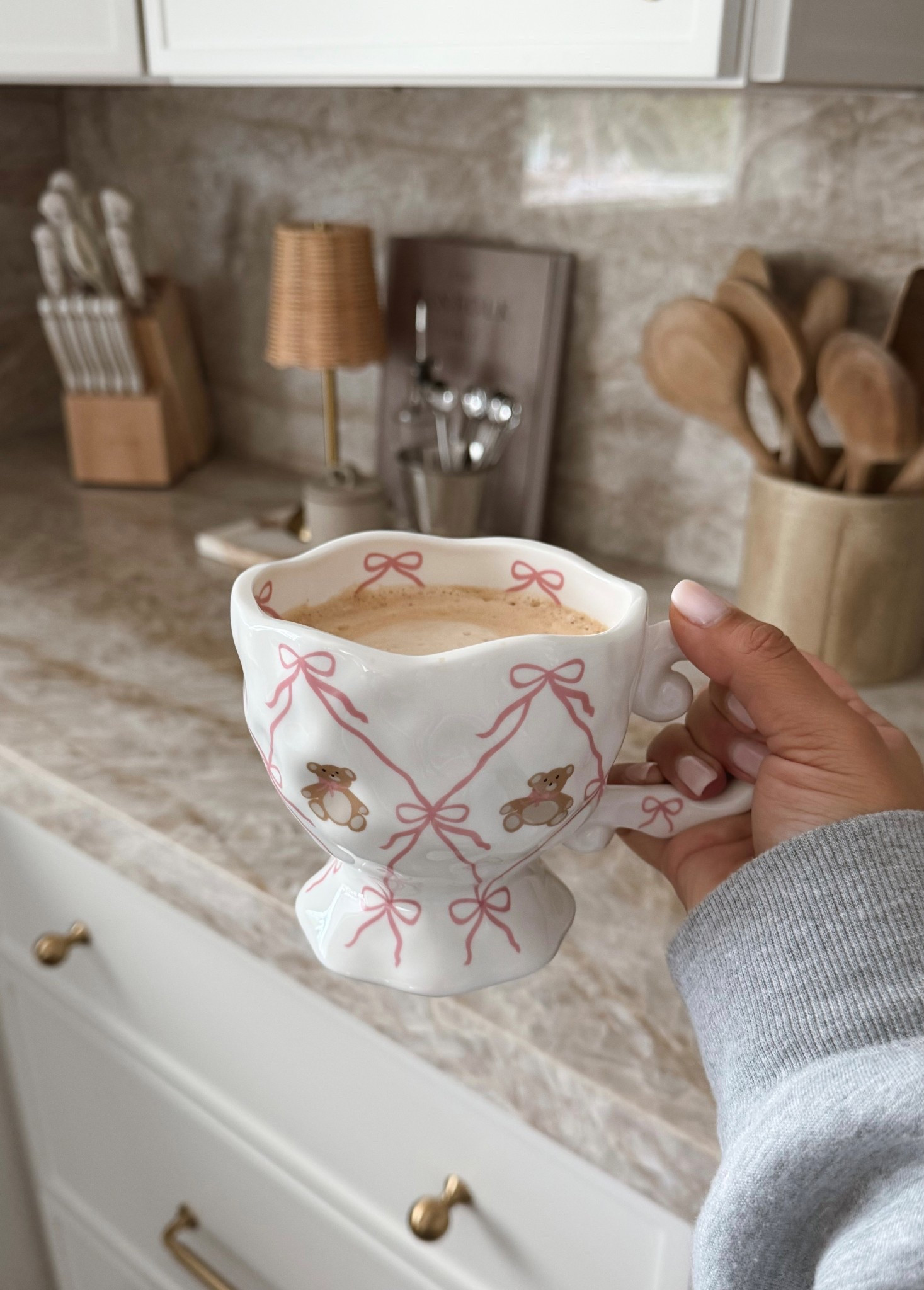 The cutest teddy bear bow mug 🎀 would make a sweet valentines gift too 🤍

#mug #coffeemug #teddybear #teddybearmug #bow #bowmug #coffeecup #coffeebar

#LTKselfcare #LTKHome #LTKmorningroutine