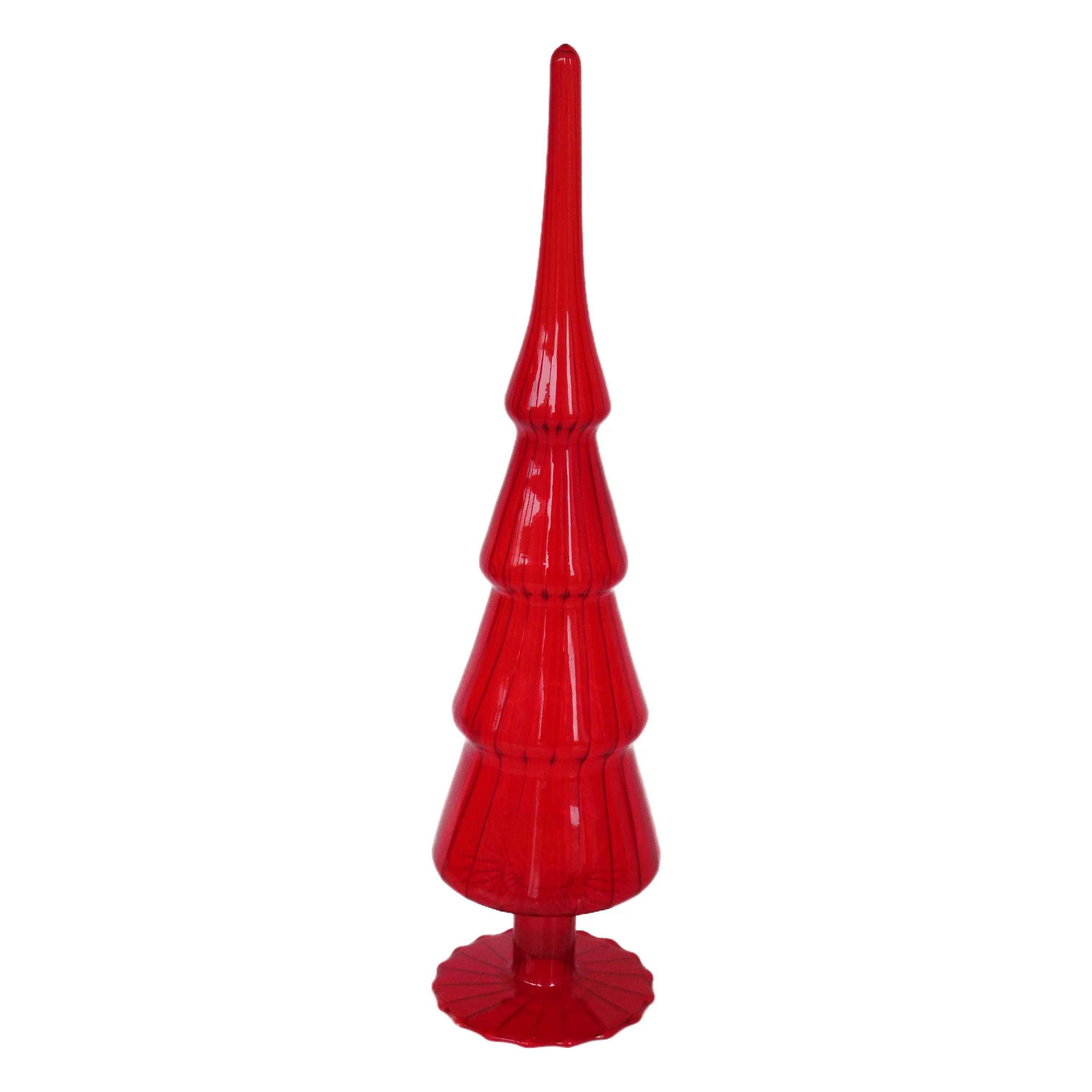 Christmas Red Glass Tabletop Tree, 13 in, by Holiday Time - Walmart.com | Walmart (US)