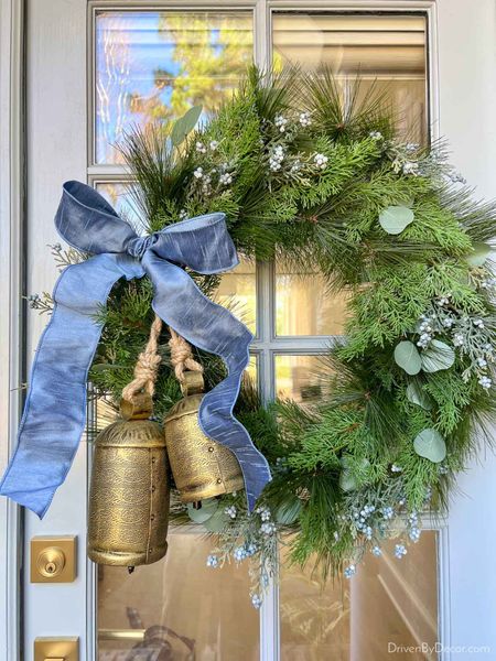 The 2 1/2” blue wired ribbon that I used on our holiday wreath is back in stock! I’ve linked my bell set and a similar wreath too!

Christmas decor, front door wreath, Christmas wreath

#LTKSeasonal #LTKHoliday #LTKhome