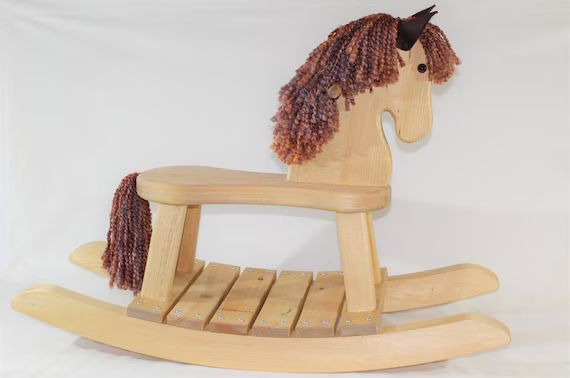 Traditional Toddler Wooden Rocking Horse | Etsy (US)