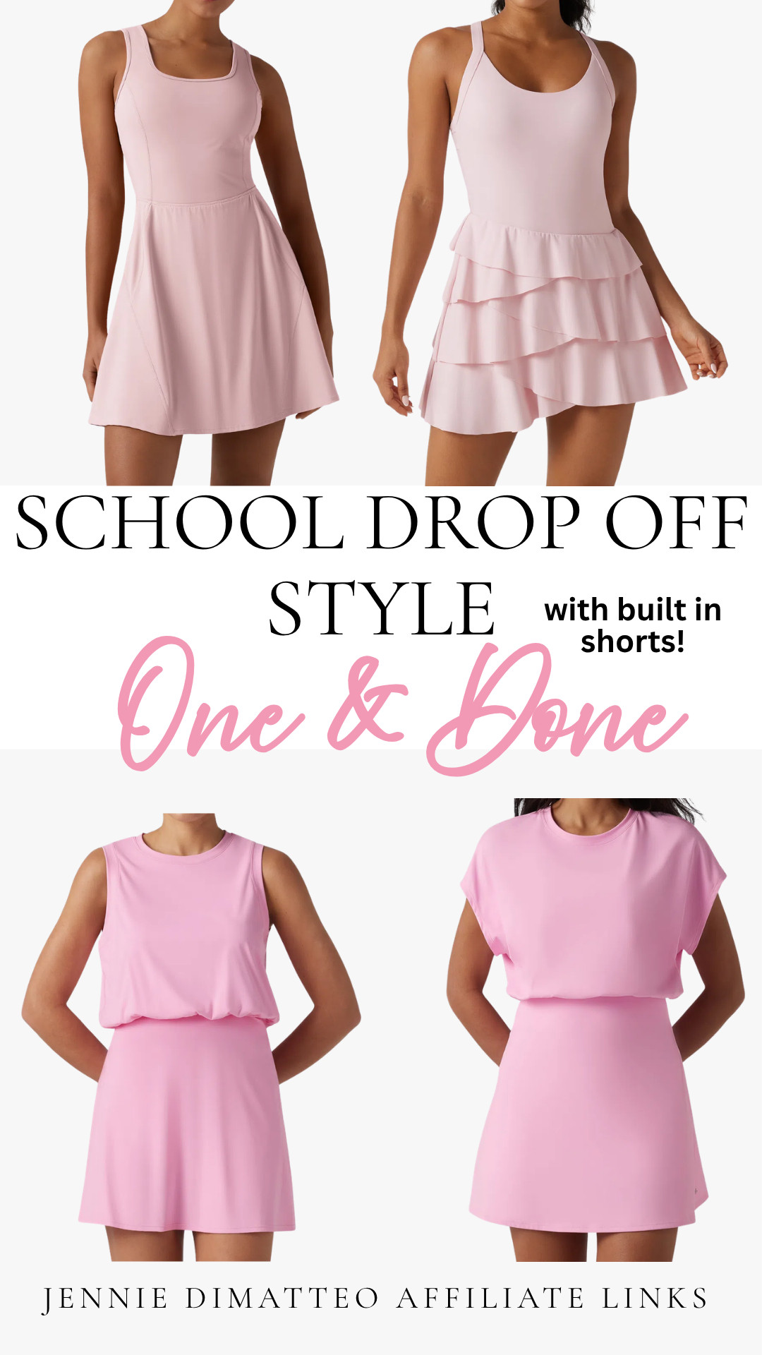 My kind of school drop-off outfit 💕 One & done athletic dresses with built-in shorts! Just add sneakers and you’re out the door 🎾✨

#LTKStyle #LTKActive #MomStyle #SchoolDropOffStyle #AthleticDress #MomOutfits #AthleisureStyle #CasualStyle #EverydayOutfits #LTKFinds 

 #LTKootd #LTKmomlife #LTKActive