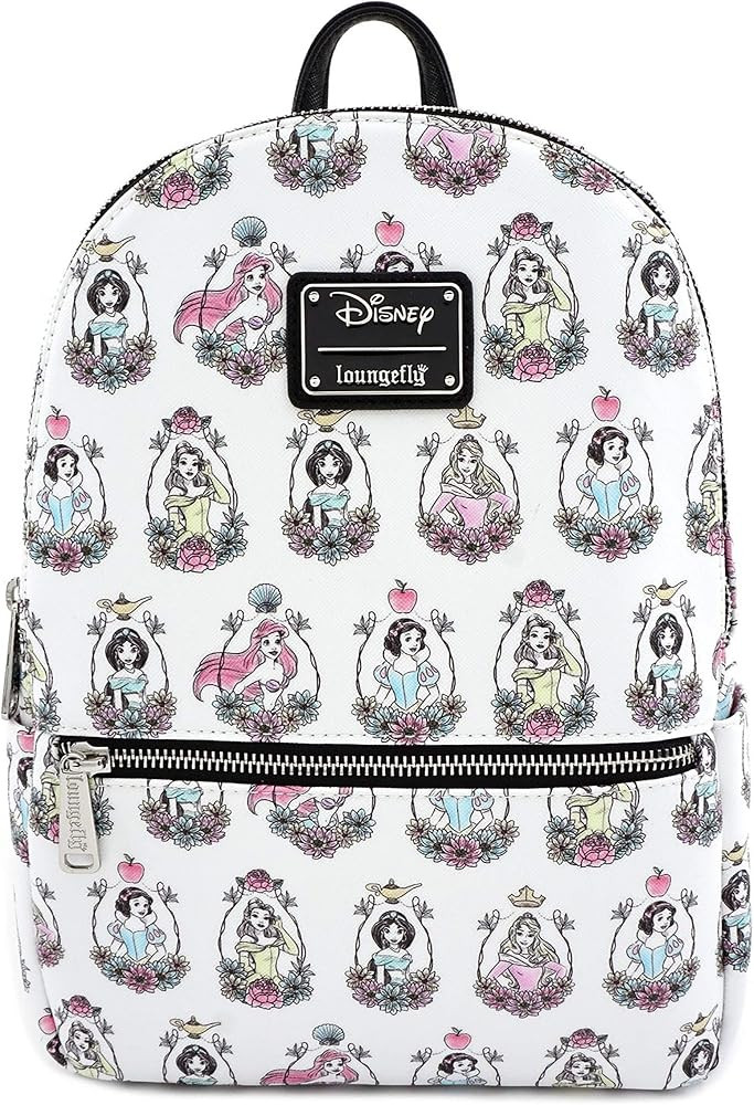 Loungefly x Disney Princess Portraits Allover-Print Mini Backpack (One Size, Multicolored) | Amazon (US)