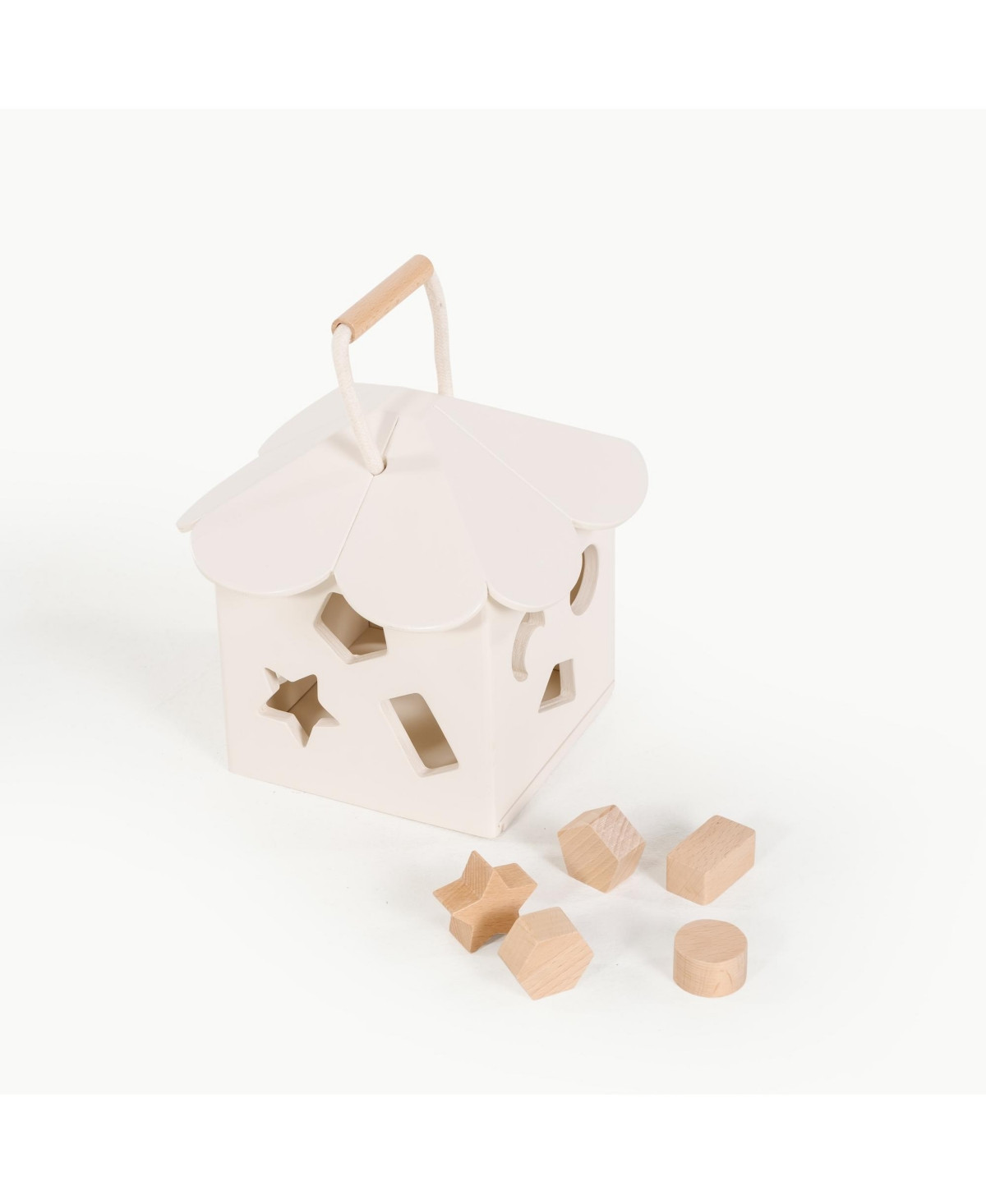 Gathre Ivory Wooden Shape Sorter - Ivory | Macy's