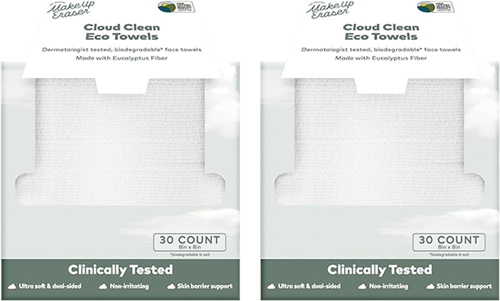 The Original MakeUp Eraser Cloud Clean Eco Towels - Ultra-Soft, Disposable Face Towelette - 100% ... | Amazon (US)