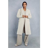 Womens Premium Structured Wool Look Double Breasted Coat - Beige - 10 | NastyGal UK
