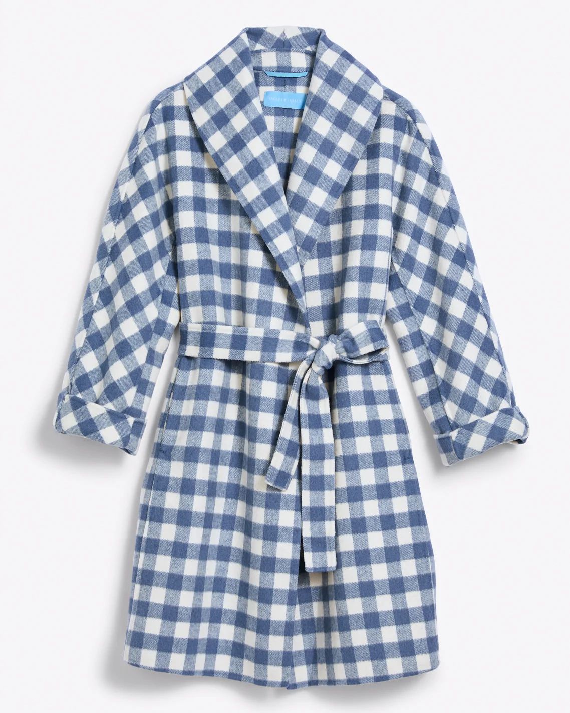 Shawl Collar Belted Coat in Gingham | Draper James (US)