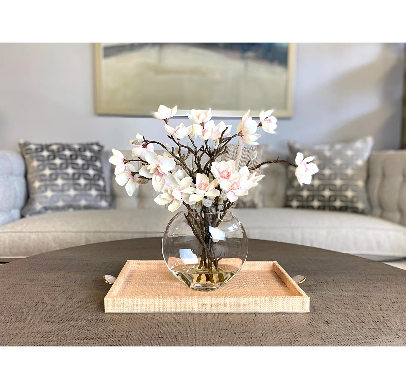 Three Posts™ Modern Butterfly Magnolia Arrangement & Reviews | Wayfair | Wayfair North America
