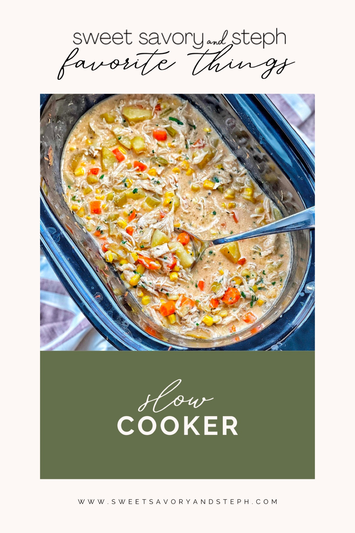 Slow cooker a kitchen essential year-round but especially in the colder months. Soups, desserts, meats, and more can easily be made more delicious and tender by cooking in a slow cooker. Crock pot, kitchen, recipe, soup, food blogger. Slow Cooker Creamy Chicken and Corn Soup. Full recipe on www.sweetsavoryandsteph.com 

#LTKhome #LTKSeasonal #LTKMostLoved