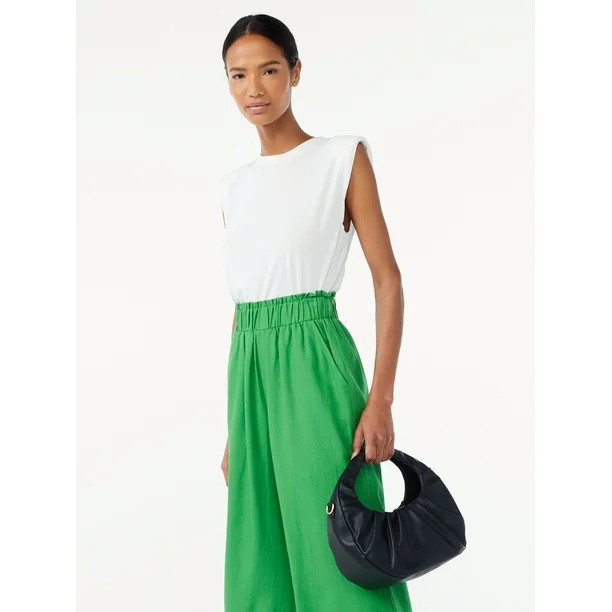 Scoop Women's Large Crescent Crossbody Bag Black | Walmart (US)