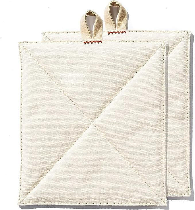 Caldo Canvas Kitchen Pot Holders - Insulated 100% Cotton Canvas Hot Pads for Oven- Heat Resistant... | Amazon (US)